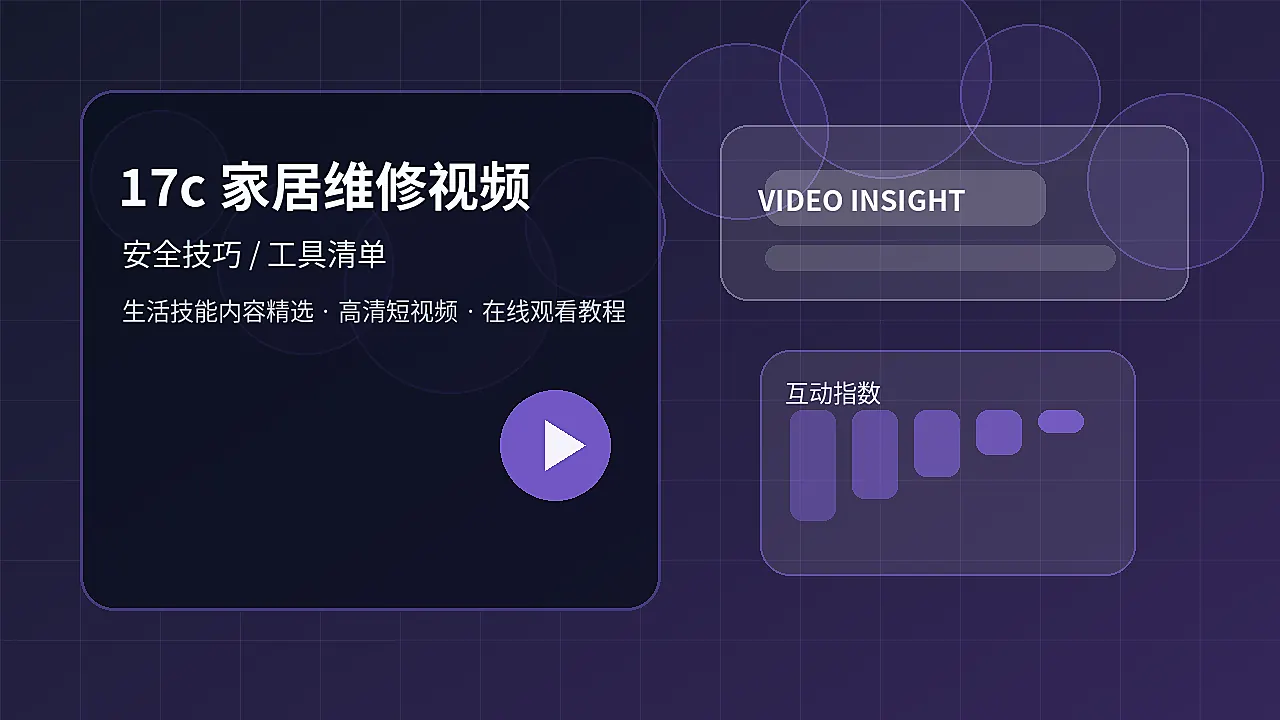 17c 17c家居维修视频：水龙头基础检查 封面